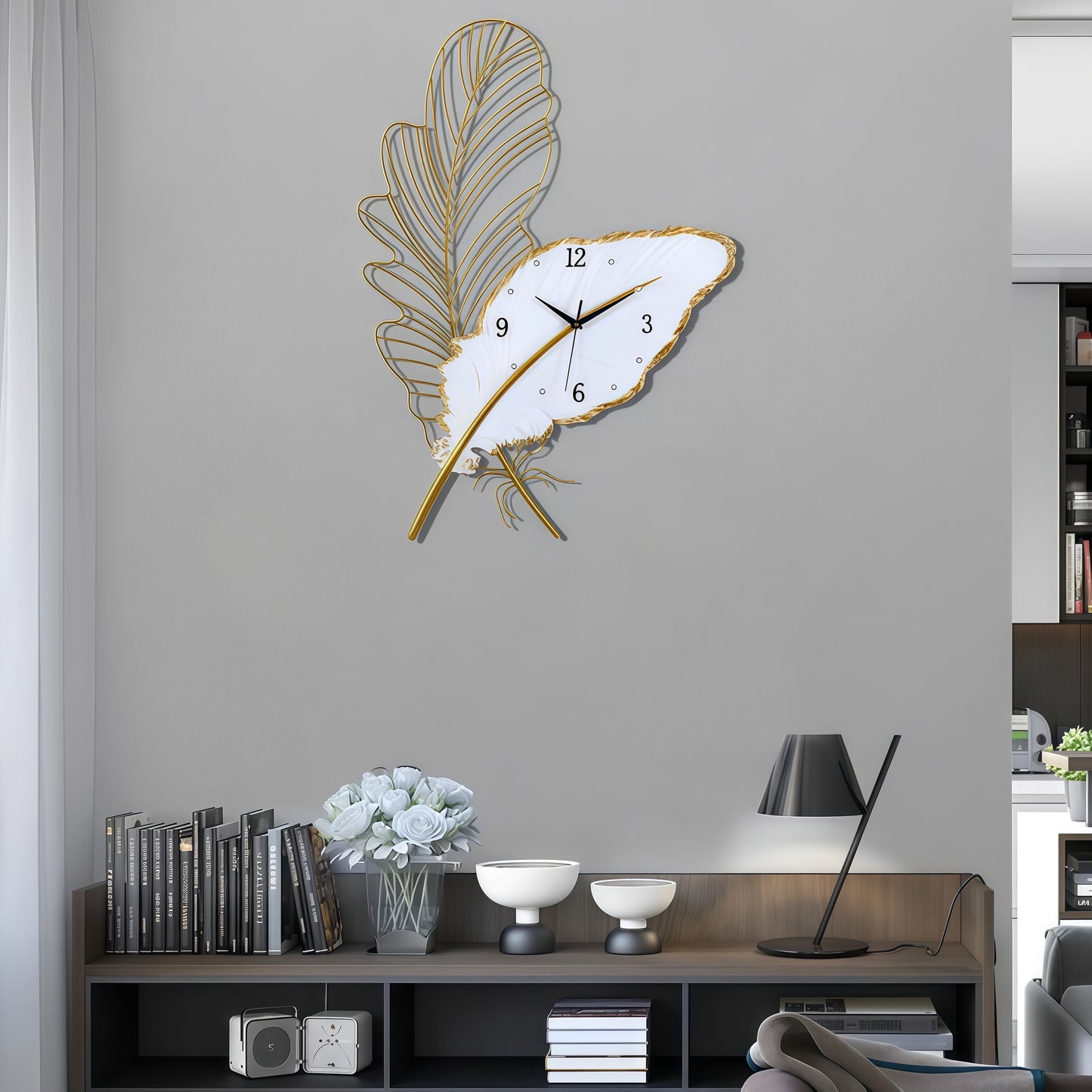 Elegant LED Resin Wall Clock