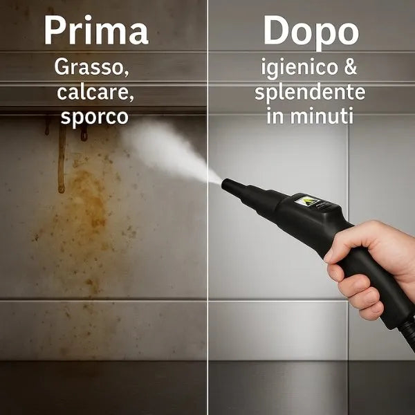 Portable Steam Cleaner | High-Pressure Cleaning Machine with Included Accessories | Ideal for Car and Kitchen