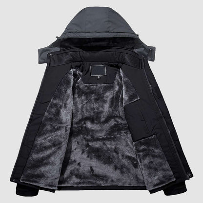 Luca | Men's Winter Jacket with Fleece Lining and Detachable Hood - Warmth and Freedom