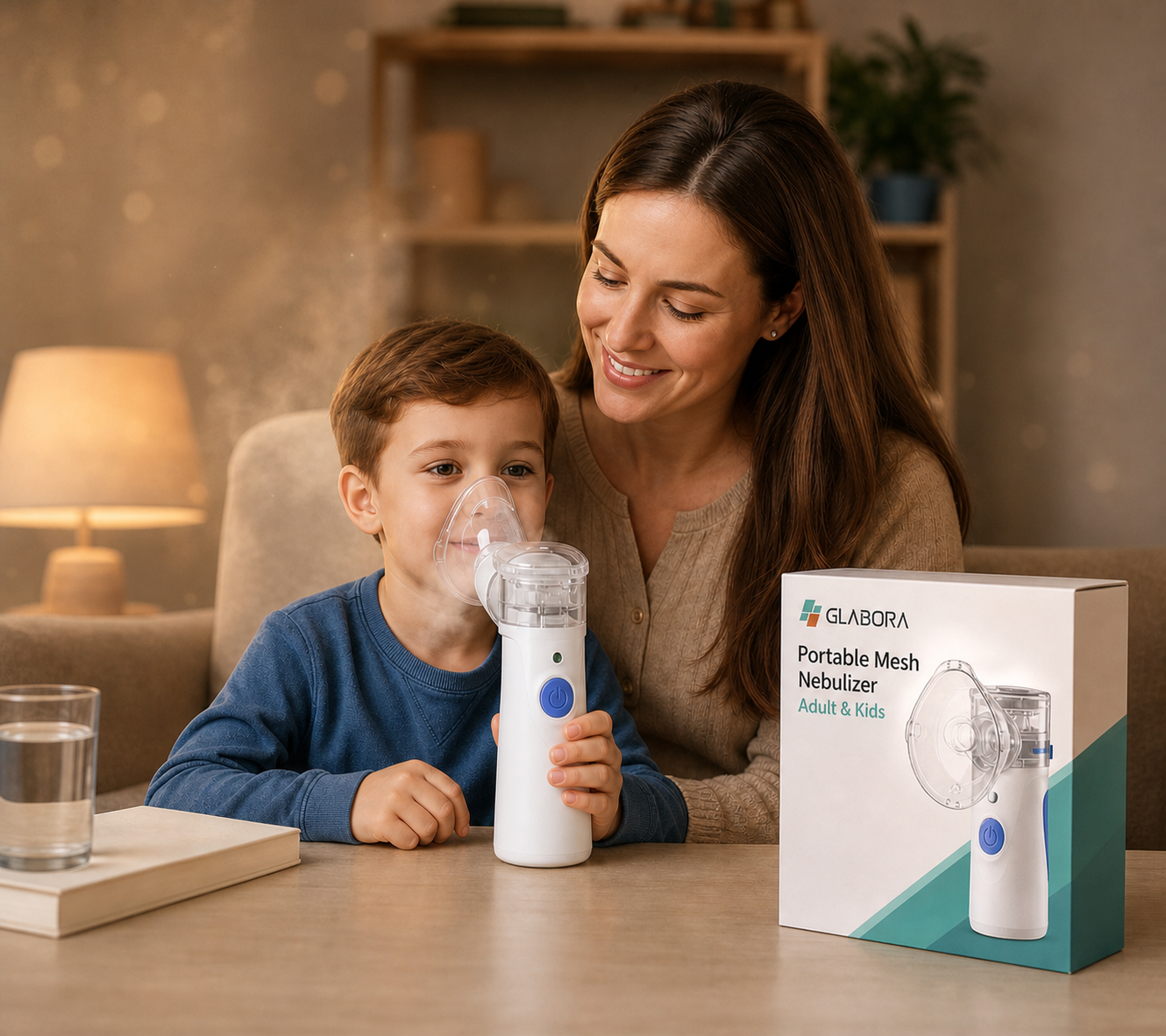 Nebulizzatore Portatile | Nebulizzatore a Rete con Spegnimento Automatico | Compatto e Silenzioso per Adulti e Bambini