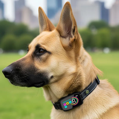 Collier anti-aboiement pour chiens avec écran LCD imperméable - Correction personnalisable pour plus de tranquillité et de contrôle
