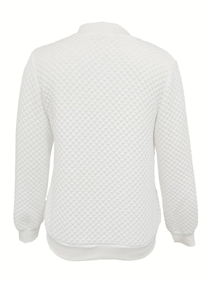 Tamara | Giacca Donna Trapuntata con Texture a Rombi e Colletto Baseball - Eleganza Discreta