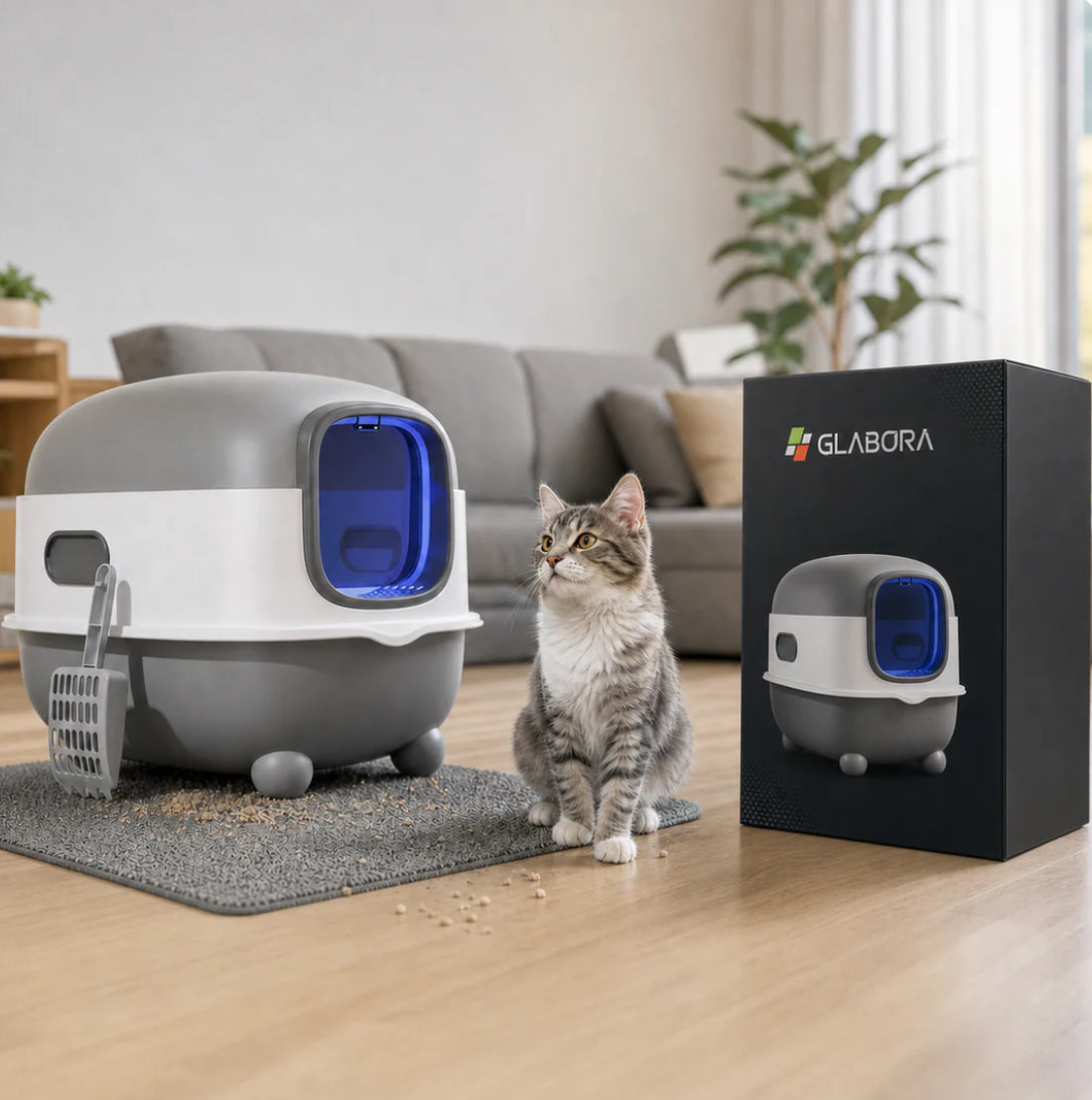Lettiera Gatto Chiusa con Design a Cupola e Paletta Inclusa | Spazio Ampio per Comfort e Pulizia