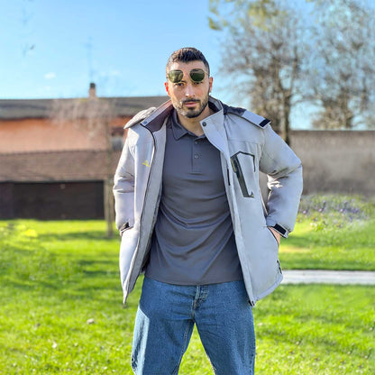 Luca | Men's Winter Jacket with Fleece Lining and Detachable Hood - Warmth and Freedom