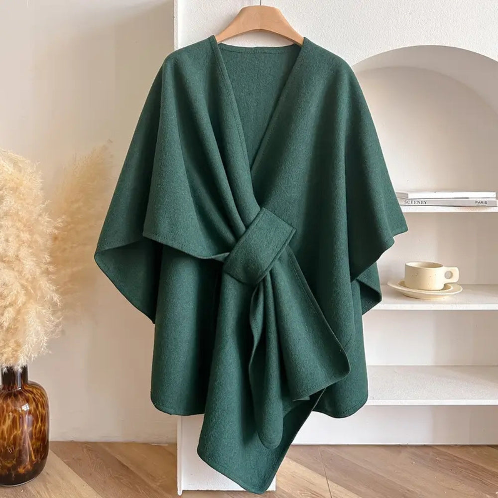 Ginevra | Women's Belted Poncho Coat - Soft, Wraparound Fit