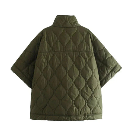 Diana | Gesteppte Damen-Capejacke mit Stehkragen - Kuschelige Wärme