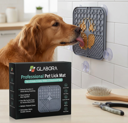 Glabora 4-in-1 Anti-Anxiety Dog Kit, Pressure Vest, Snuffle Mat, Lick Mat & Calming Spray, Stress Relief for Dogs