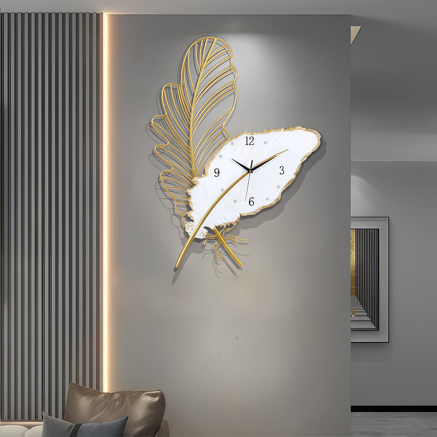 Elegant LED Resin Wall Clock
