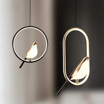 Decorative Suspension Lamp in Metal and Glass