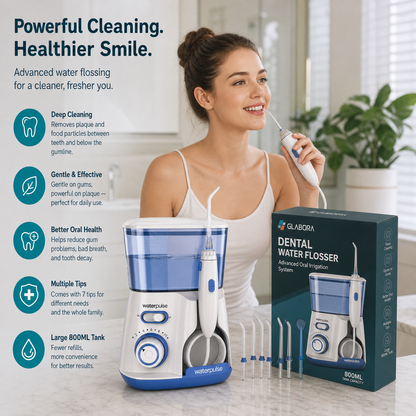 Irrigatore Orale Elettrico con 10 Impostazioni e Design Portatile per Igiene Orale Efficace
