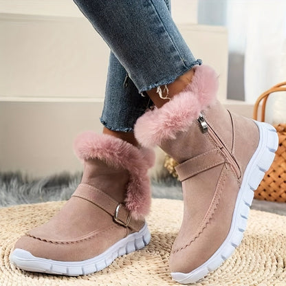Vanessa | Damen-Winterstiefel zum Hineinschlüpfen mit weichem Besatz - Wärme für jeden Tag
