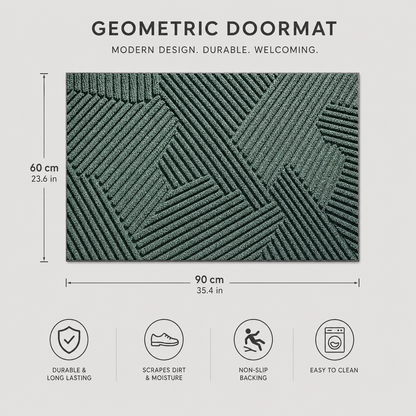 Non-slip Outdoor Doormat with Modern Design | Entrance Rug for Always Clean Spaces