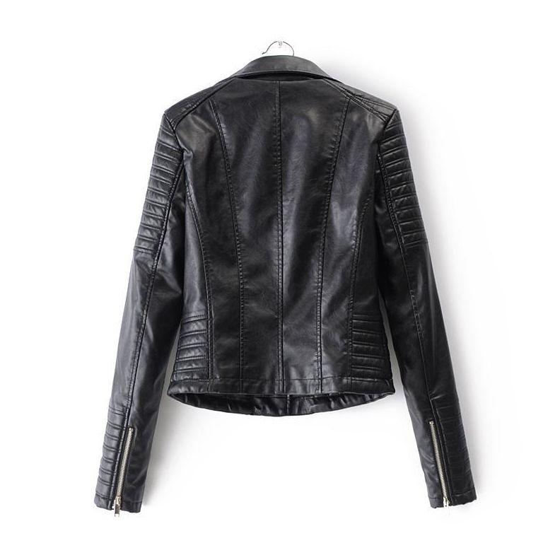Giuliana | Women's Slim-Fit Biker Jacket with Quilted Panels and Zipper - Urban Edge