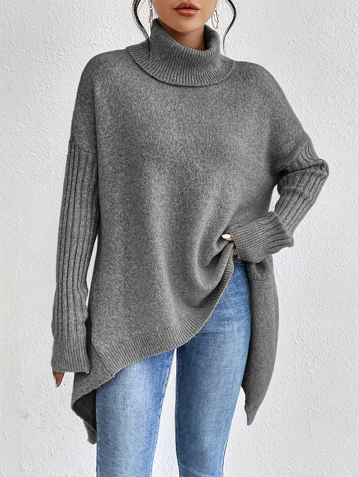 Alessia | Maglione Donna Collo Alto Morbido Over - Calore Senza Sforzo