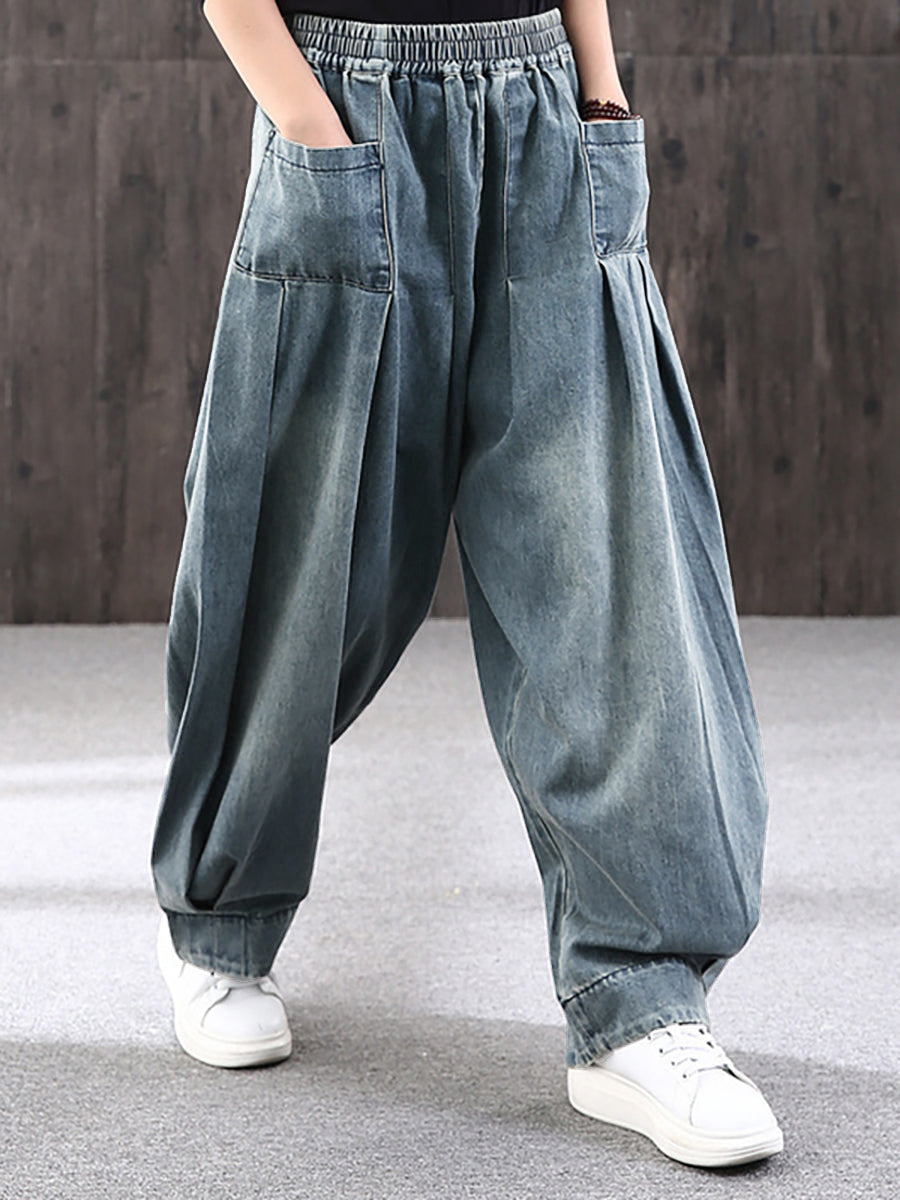 Nerea | Women's Baggy Wide-Leg Jeans with Elastic Waist - Comfortable Streetwear