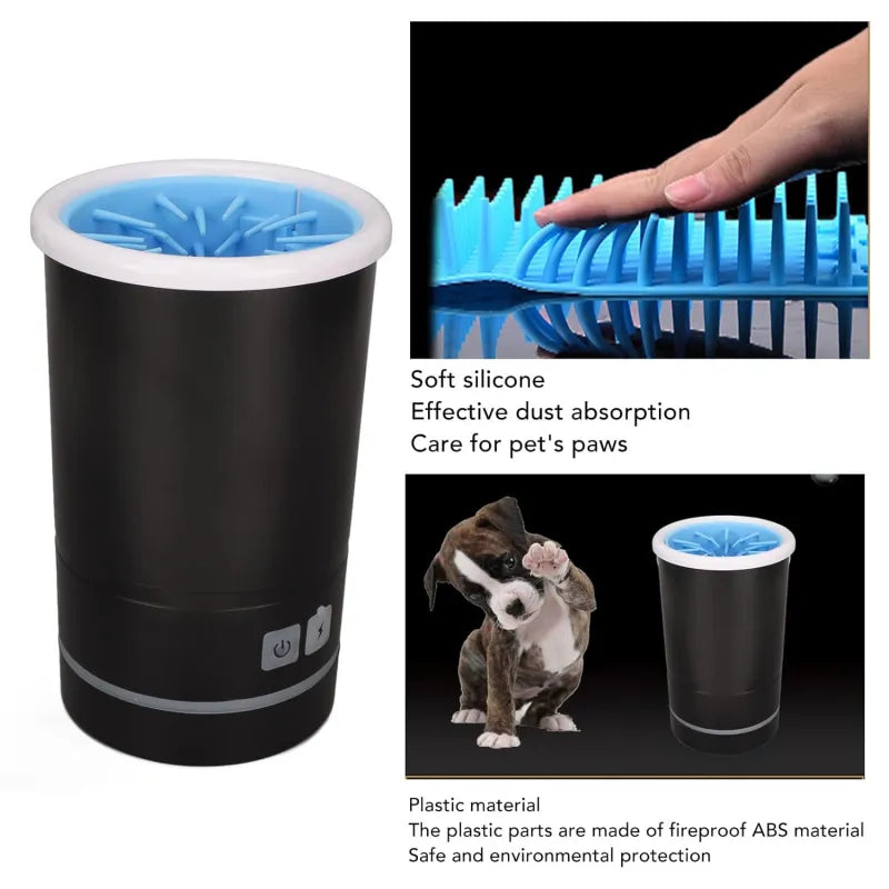 Pulisci Zampe Elettrico per Cani e Gatti con Setole in Silicone | Pulizia Delicata e Silenziosa per Animali Sensibili