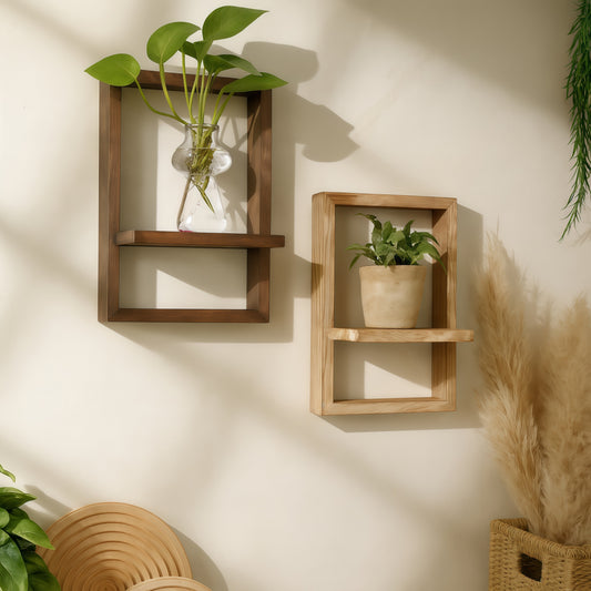 Geometric Wooden Shelf