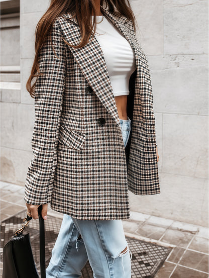 Blazer Donna a Quadri Stile Classico