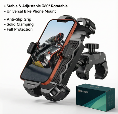 Supporto Cellulare Universale | Porta Telefono Moto Regolabile a 360° | Stabilità e Versatilità per Sicurezza in Viaggio