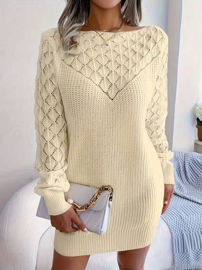 Patrizia | Abito Maglione Donna Traforato Elasticizzato - Eleganza Delicata