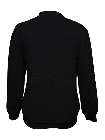 Tamara | Giacca Donna Trapuntata con Texture a Rombi e Colletto Baseball - Eleganza Discreta