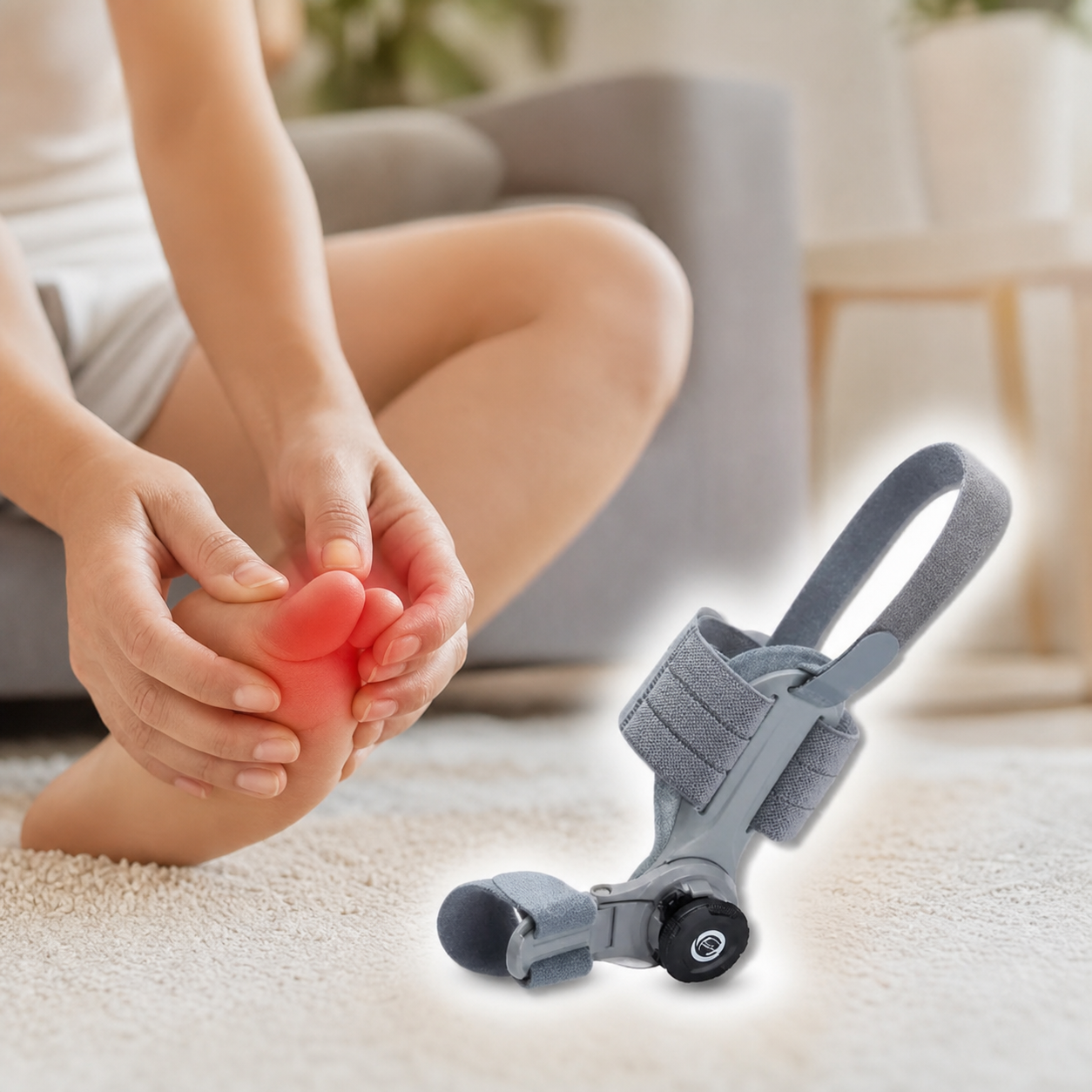 HalluxHelper | Correttore Dita dei Piedi Flessibile con Supporto Comfort | Soluzione Ideale per Allineamento Alluce Valgo