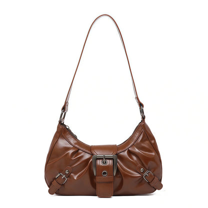 Pleated Hobo Shoulder Bag for Women