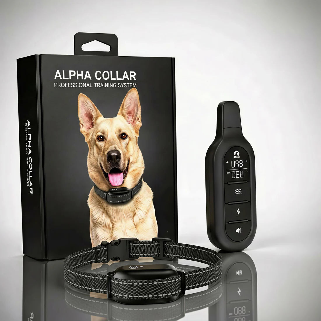 GLABORA KIT ADDESTRAMENTO CANI PROFESSIONALE 4-IN-1 | COLLARE ALPHA, REPELLENTE ULTRASUONI, PETTORINA TATTICA E MARSUPIO SNACK