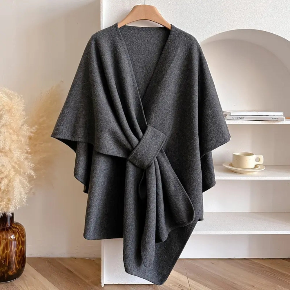 Ginevra | Women's Belted Poncho Coat - Soft, Wraparound Fit