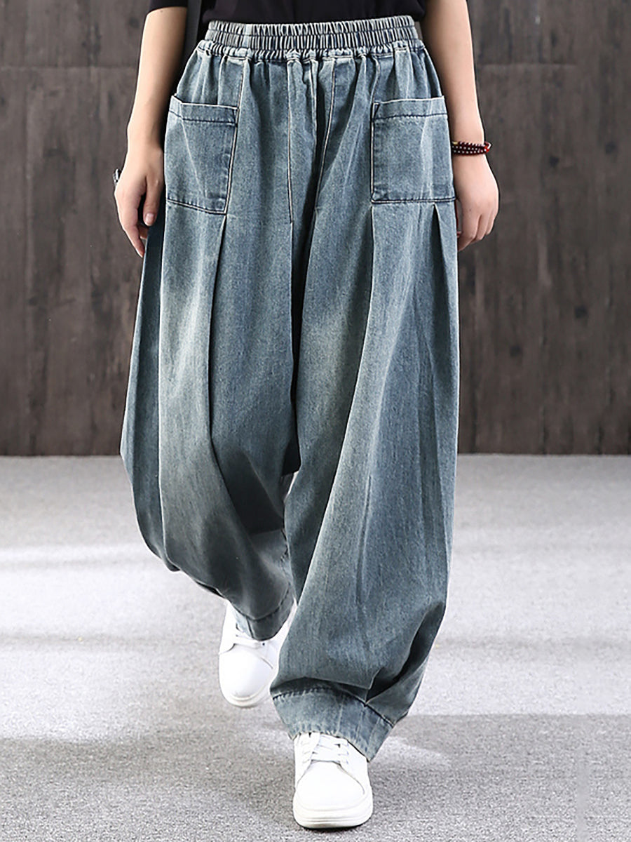 Nerea | Women's Baggy Wide-Leg Jeans with Elastic Waist - Comfortable Streetwear