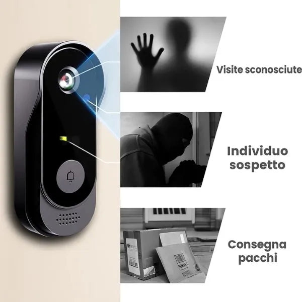 Smart Video Doorbell | Wireless HD with Motion Detection | Two-Way Communication for Home Security