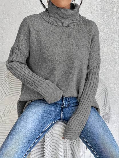 Alessia | Maglione Donna Collo Alto Morbido Over - Calore Senza Sforzo