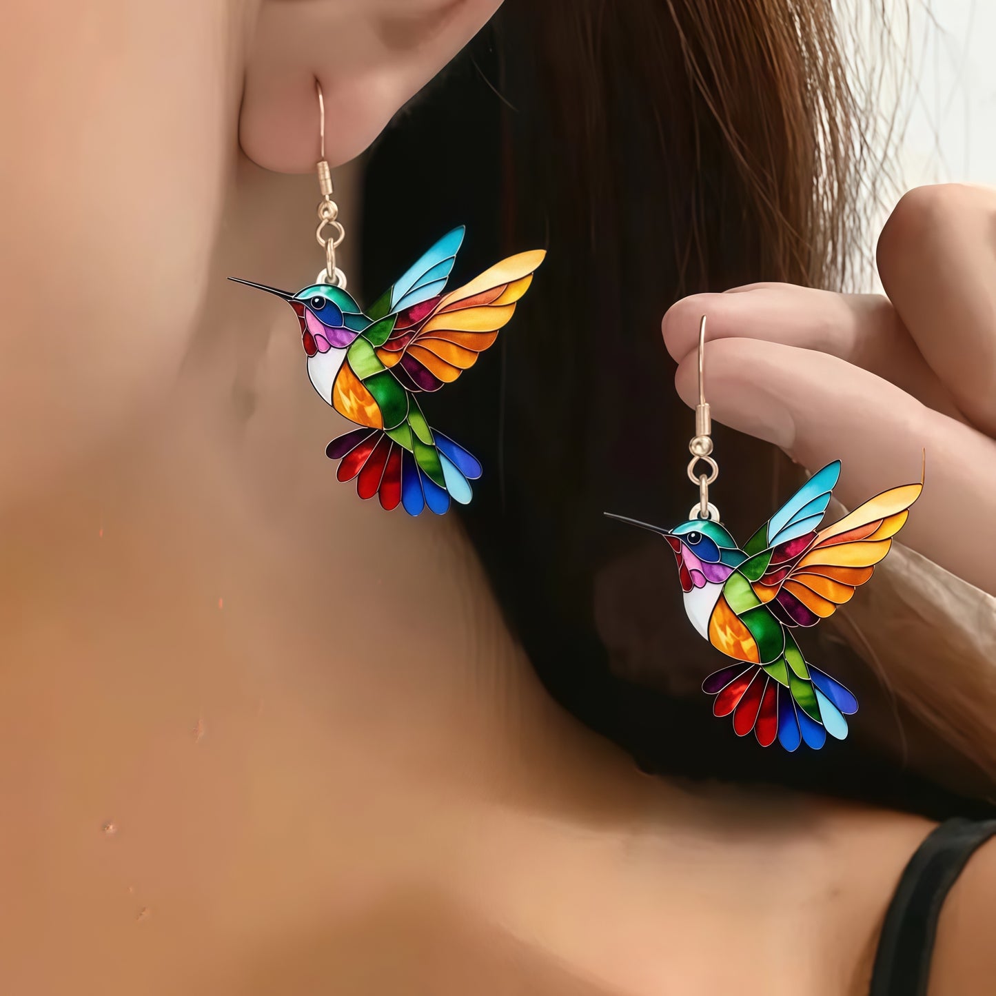 Elegant Colored Drop Earrings