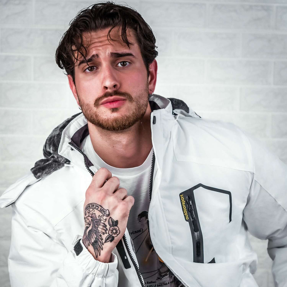 Luca | Men's Winter Jacket with Fleece Lining and Detachable Hood - Warmth and Freedom