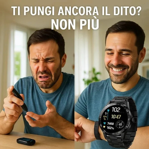 Innovative Smartwatch | Non-Invasive Blood Sugar Monitoring with Bluetooth | IP67 Waterproof for Health and Fitness Control