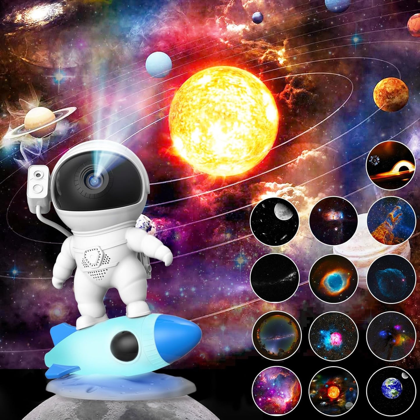 Astronaut | Galactic Projection Light with Bluetooth Audio | Magical Atmosphere for Rooms and Relaxation