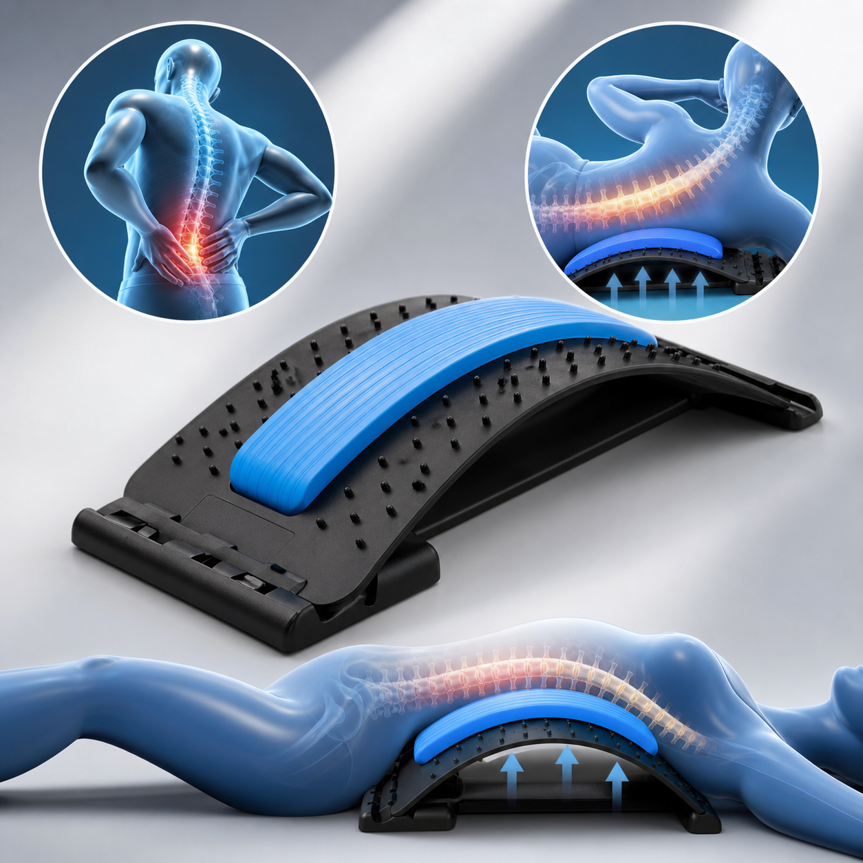 SpineFlex Pro | Barella Regolabile per Schiena con Supporto Ergonomico | Sollievo e Mobilità Quotidiana