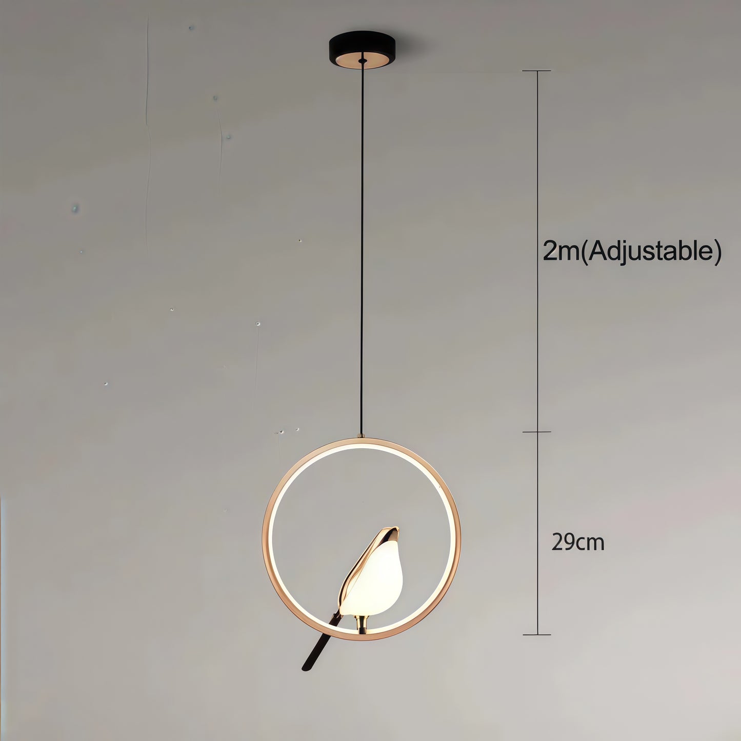 Decorative Suspension Lamp in Metal and Glass