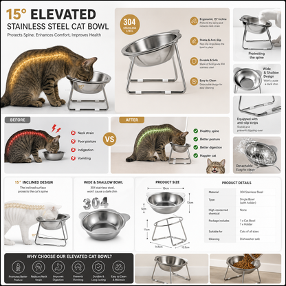 Glabora Cat Care Kit 4-in-1 | Lettiera Automatica, Mangiatoia Gravity, Fontana Filtrante e Ciotola Ergonomica 15° per Gatti