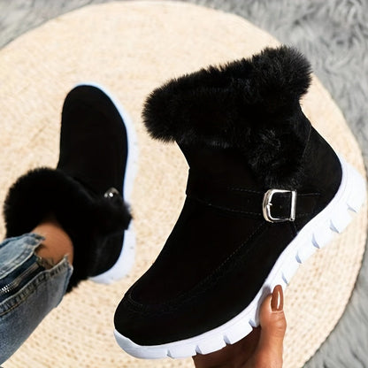 Vanessa | Damen-Winterstiefel zum Hineinschlüpfen mit weichem Besatz - Wärme für jeden Tag