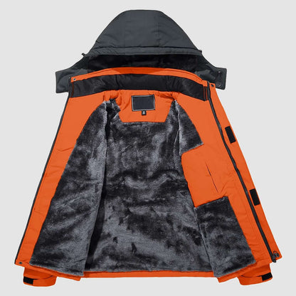 Luca | Men's Winter Jacket with Fleece Lining and Detachable Hood - Warmth and Freedom