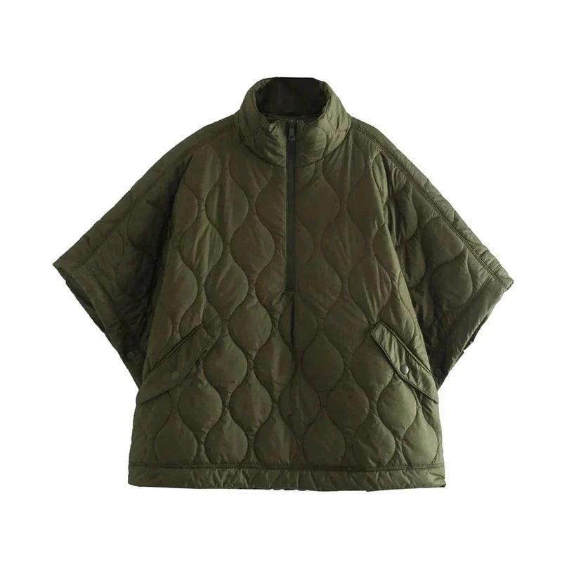 Diana | Gesteppte Damen-Capejacke mit Stehkragen - Kuschelige Wärme