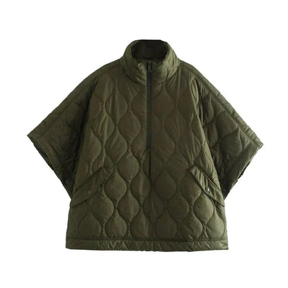 Diana | Gesteppte Damen-Capejacke mit Stehkragen - Kuschelige Wärme