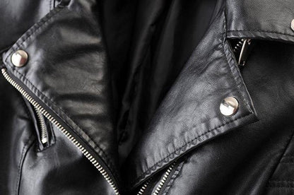 Giuliana | Women's Slim-Fit Biker Jacket with Quilted Panels and Zipper - Urban Edge
