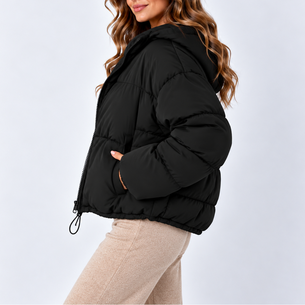 Luciana | Oversized Padded Women's Jacket with High Collar and Pockets - Relaxed Comfort