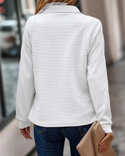 Amalia | Eleganter Damenpullover mit V-Ausschnitt und Reißverschluss - Zeitloser Stil