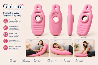 Ergonomisch Zwangerschapskussen | Opblaasbaar Kussen voor Nachtelijk Comfort voor Zwangere Vrouwen