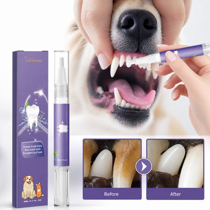 Glabora Kit Cura Dentale per Cani e Gatti 4-in-1 | Dentifricio Enzimatico, Spazzolino Dito, Penna Sbiancante e Additivo Acqua