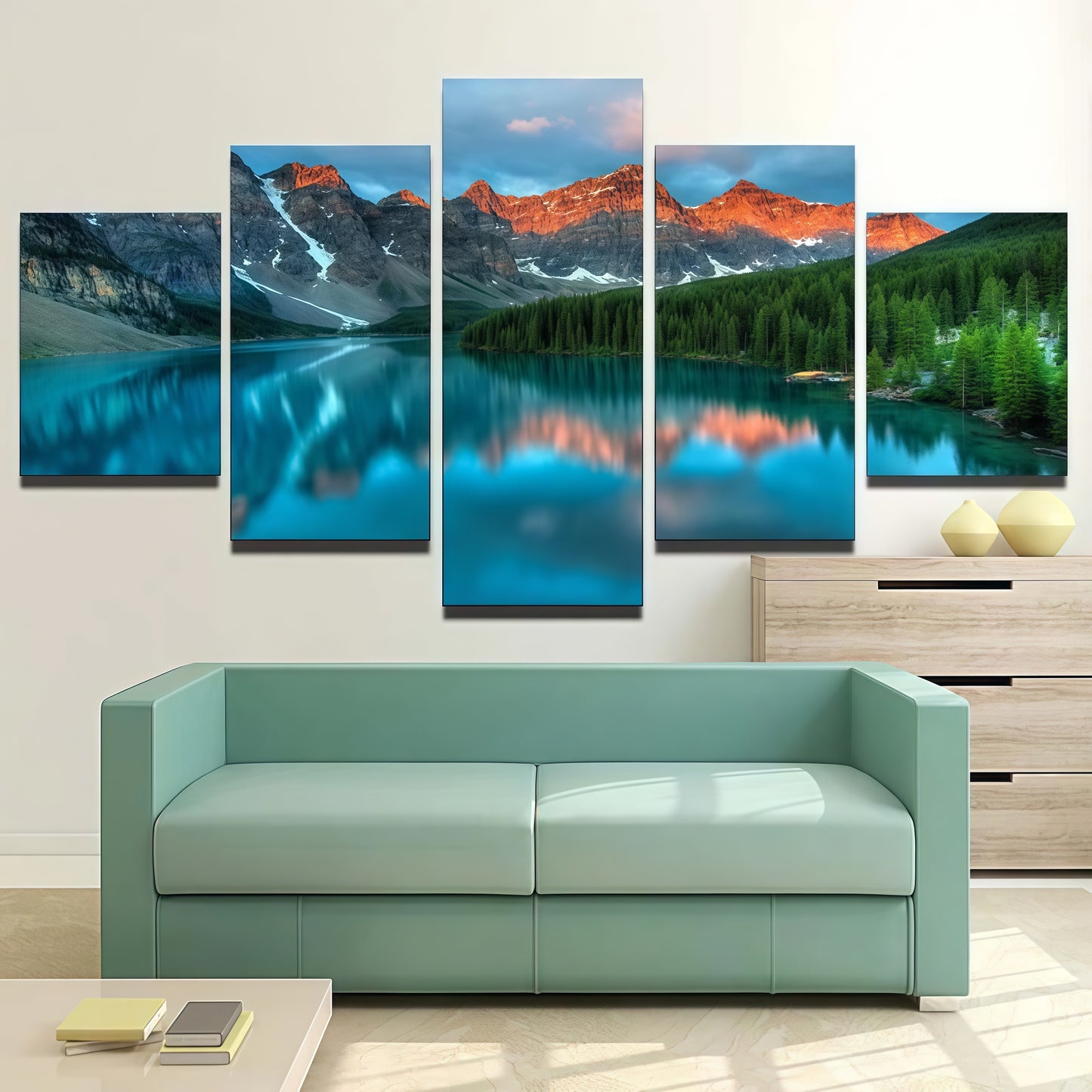 Set of Landscape Paintings 5 Pieces