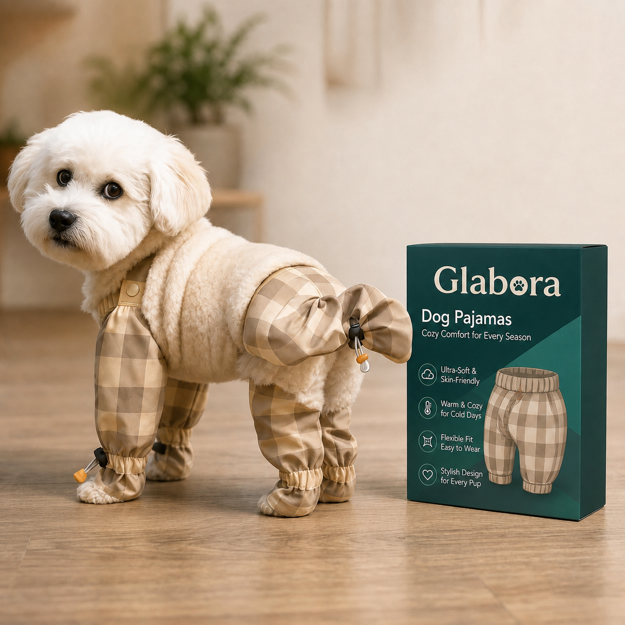 GLABORA SKIN RECOVERY, ITCHING, AND HOT SPOT KIT FOR DOGS 5-IN-1 | Paw Cleaner, Waterproof Suit, Hair Remover, Comb Set, and Inflatable Recovery Collar